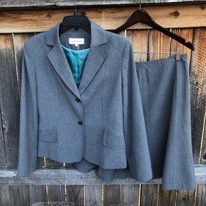 Calvin Klein pinstripe suit